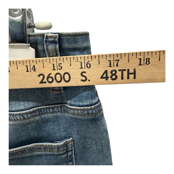 Lucky & Blessed L&B Blue Jeans 14 High Rise Flare NWT Distressed Bell Bottom New - Picture 8 of 14